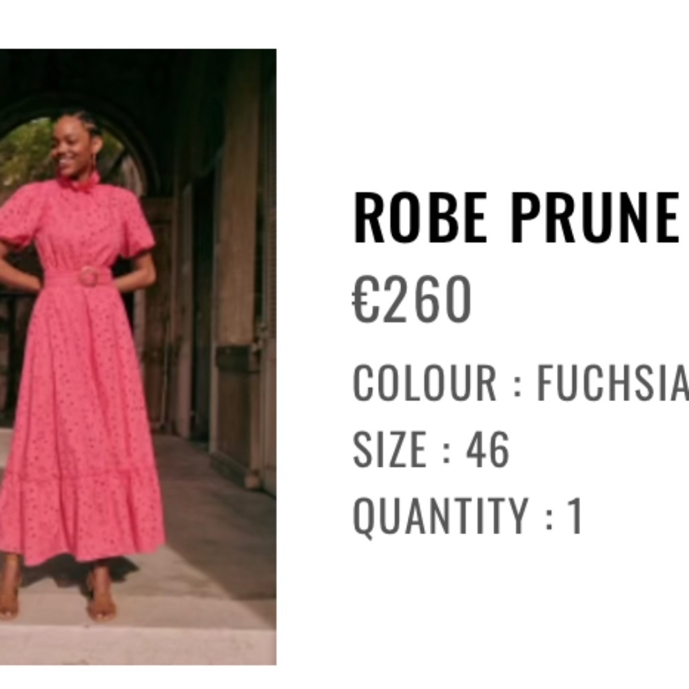Sezane Fuchsia Maxi Dress